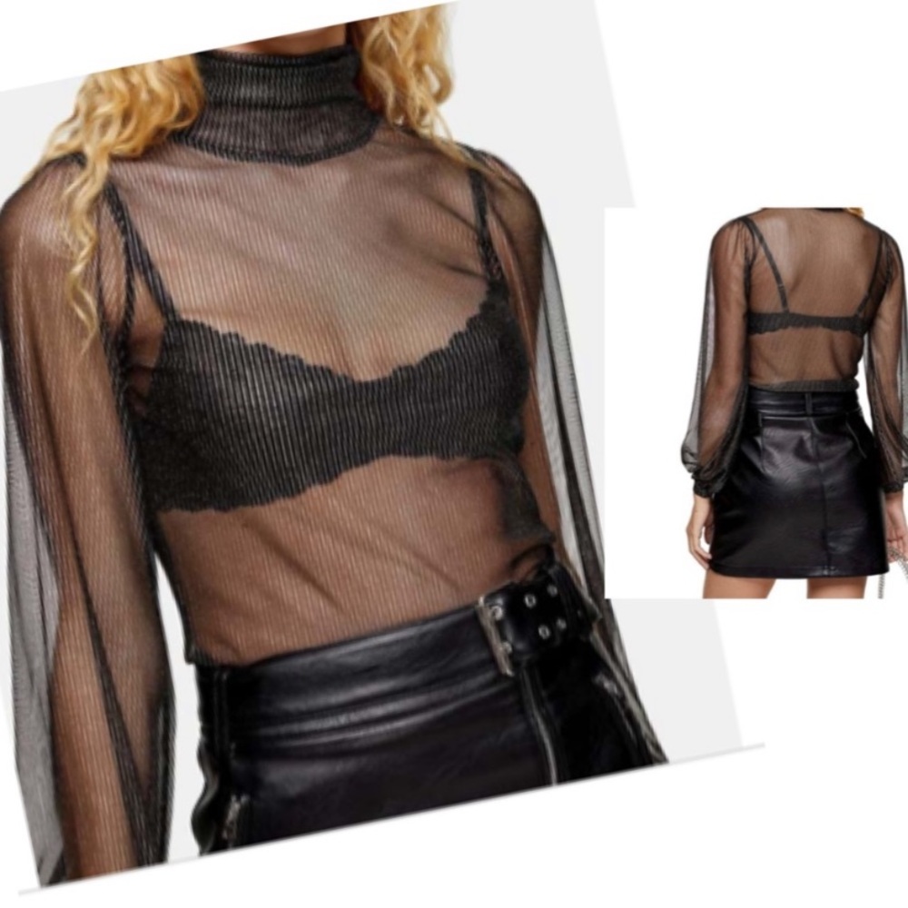 🆕 TopShop Metallic Strip Top